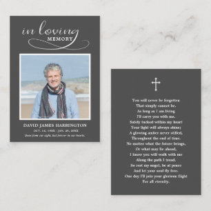 Classic Memorial Photo Funeral Card
