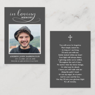 Classic Memorial Photo Funeral Card