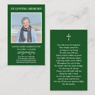 Classic Memorial Photo Funeral Card