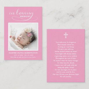 Classic Memorial Photo Funeral Card