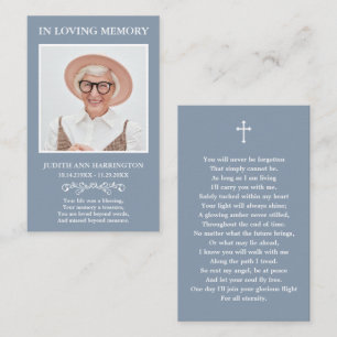 Classic Memorial Photo Funeral Card