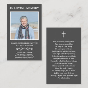 Classic Memorial Photo Funeral Card