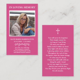 Classic Memorial Photo Funeral Card