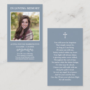 Classic Memorial Photo Funeral Card