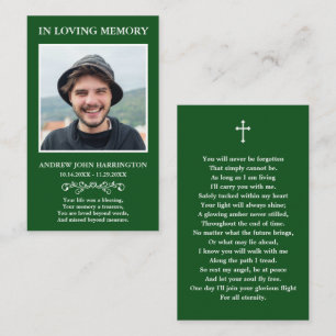 Classic Memorial Photo Funeral Card