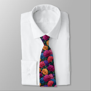 Classic Men Gifts Carnation Flower Neck Tie