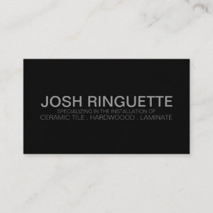 Classic men's black professional business card