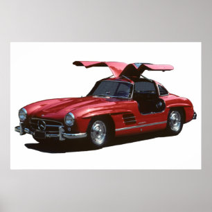 Classic Mercedes Benz SLR300 Gullwing Poster