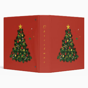 Classic Merry Christmas 3 Ring Binder