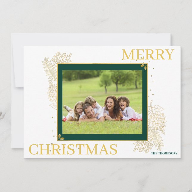 Classic Merry Christmas Card (Front)