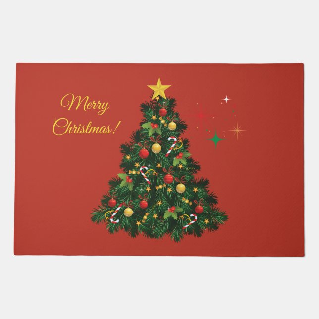Classic Merry Christmas Doormat (Front)