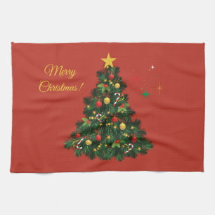Classic Merry Christmas Kitchen Towel