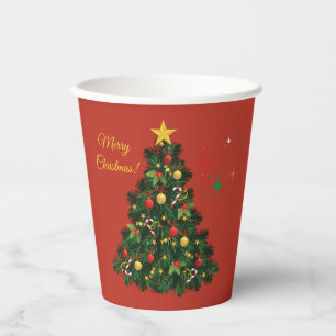 Classic Merry Christmas Paper Cups