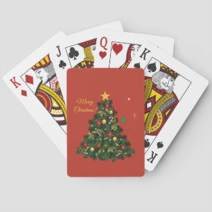 Classic Merry Christmas Poker Cards