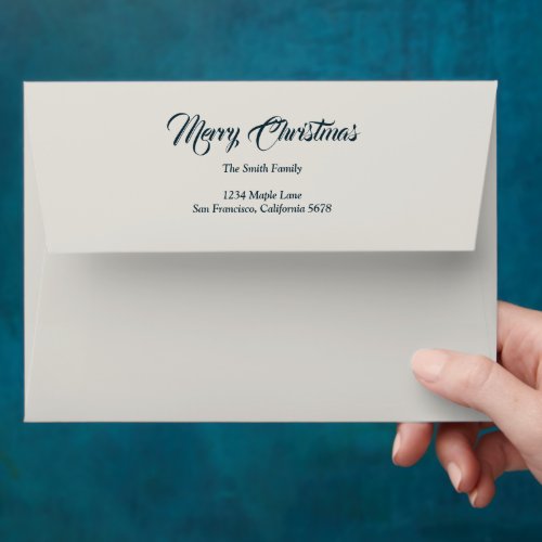 Classic Merry Christmas Return Address Envelope