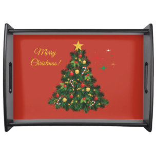 Classic Merry Christmas Serving Tray