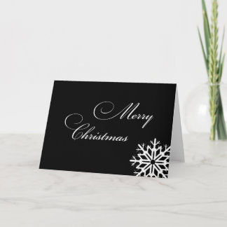 Classic Merry Christmas Snowflake Card