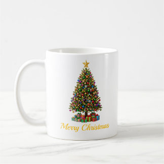 Classic Merry Christmas Tree Coffee Mug
