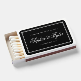 Classic Met Their Match Black and White Wedding