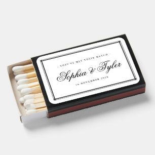 Classic Met Their Match Black and White Wedding