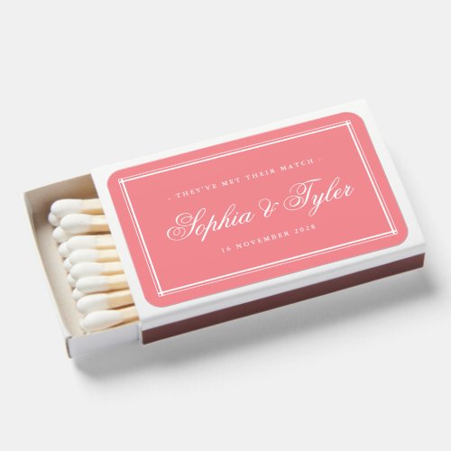 Classic Met Their Match Peach Coral Wedding