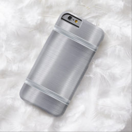 Classic Metal Steel Gloss Metallic Silver Gray Barely There iPhone 6 Case