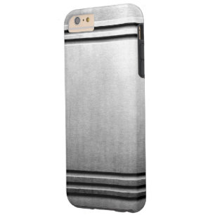 Classic Metal Steel Gloss Metallic Silver Gray Tough iPhone 6 Plus Case