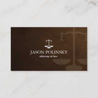 Classic Metallic Gold Attorney Business Card