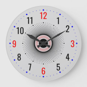 Classic Metallic Gray Colour - Unusual Grey Large Clock
