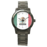 Classic Mexican Flag Custom Name Watch at Zazzle