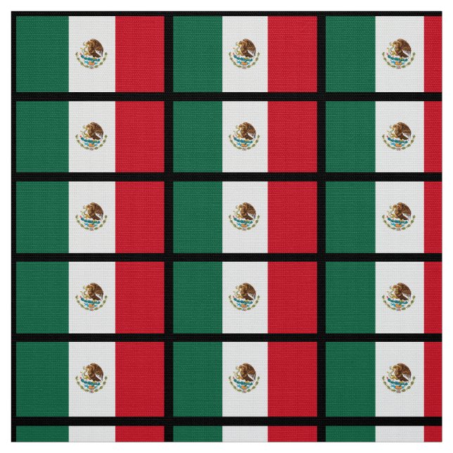 Classic Mexican Flag Fabric (Swatch)