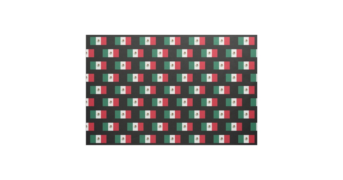 Classic Mexican Flag Fabric | Zazzle