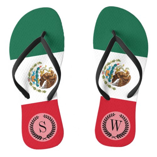 Classic Mexican Flag Flip Flops