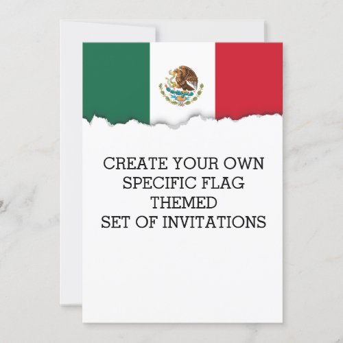 Classic Mexican Flag Invitation