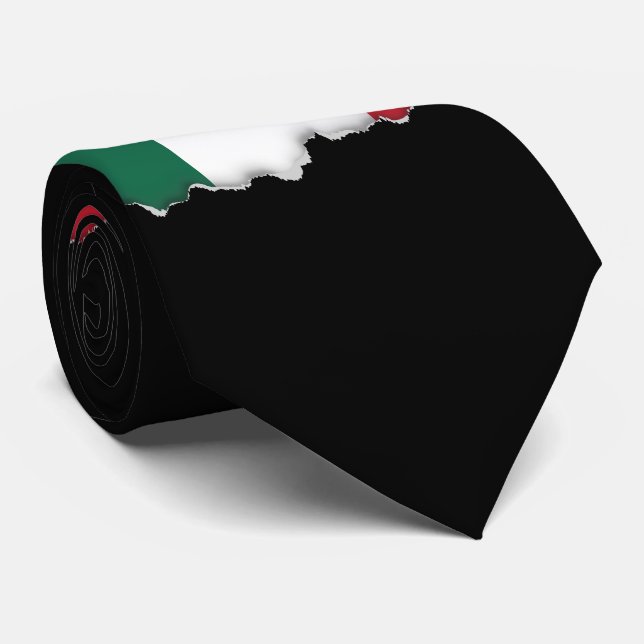 Classic Mexican Flag Neck Tie (Rolled)