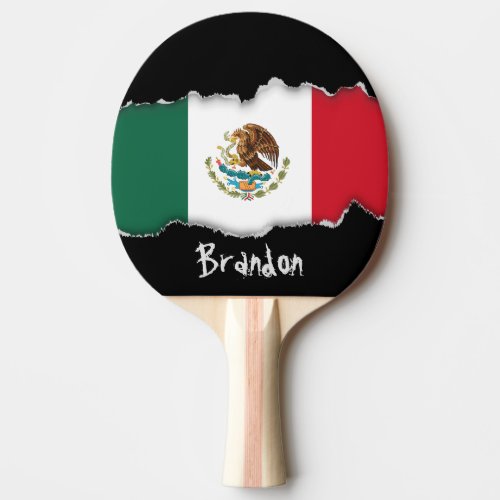 Classic Mexican Flag Ping_Pong Paddle
