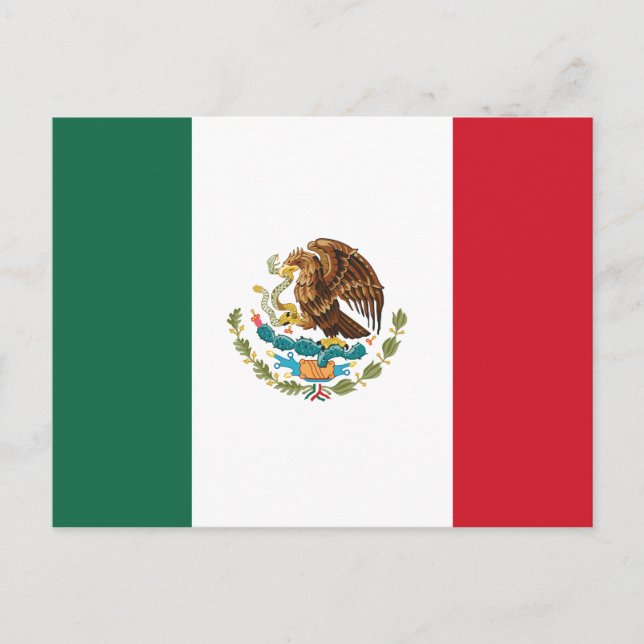 Classic Mexican Flag Postcard (Front)