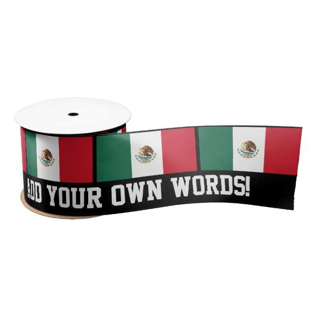 Classic Mexican Flag Satin Ribbon (Spool)