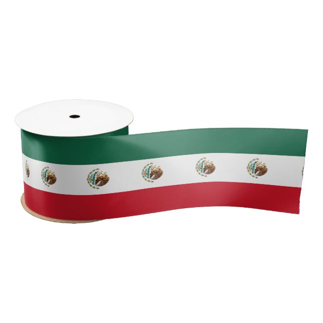 Classic Mexican Flag Satin Ribbon (Spool)