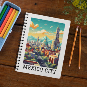 Classic Mexico City CDMX Retro Vintage Travel Notebook