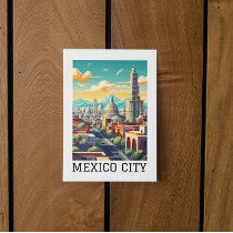 Classic Mexico City CDMX Retro Vintage Travel Postcard
