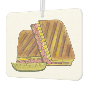 Classic Miami Cuban Sandwich Ham Pork Swiss Cheese Air Freshener