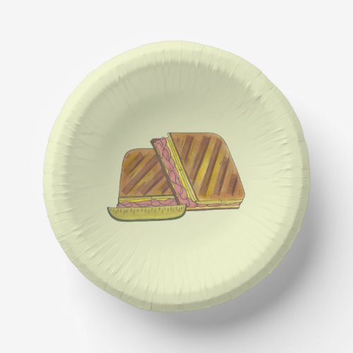 Classic Miami Cuban Sandwich Ham Pork Swiss Cheese Paper Bowls