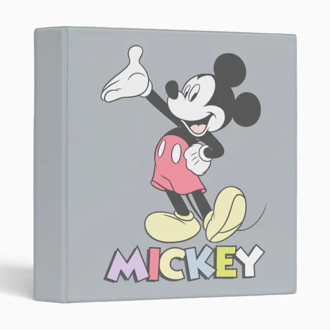 Classic Mickey 3 Ring Binder | Zazzle