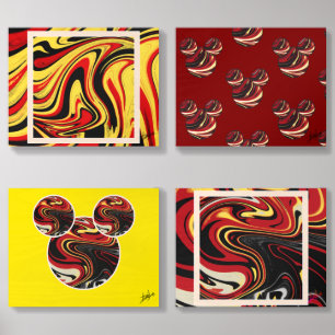 Classic Mickey Abstract Set Wood Photo Tile
