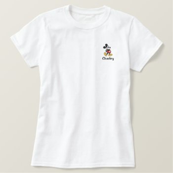 Classic Mickey | Add Your Name Embroidered Shirt by DisneyLogosLetters at Zazzle