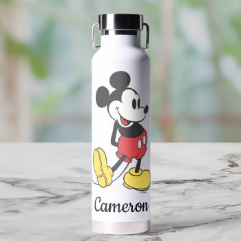 Classic Mickey | Add Your Name Water Bottle by MickeyAndFriends at Zazzle
