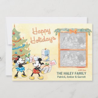 Classic Mickey and Minnie: Happy Holidays Card