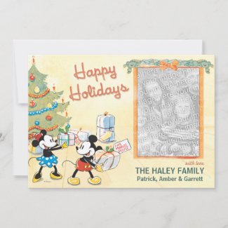 Classic Mickey and Minnie: Happy Holidays Card