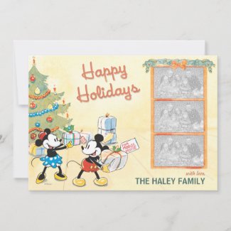 Classic Mickey and Minnie: Happy Holidays Card